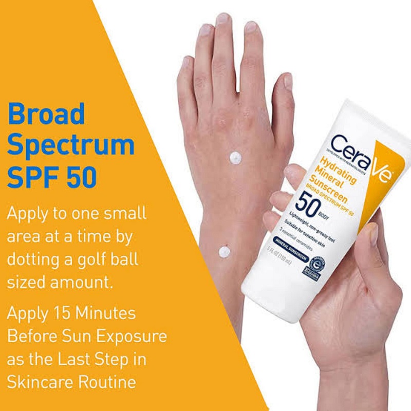 کرم ضد آفتاب مینرال سراوی Cerave مدل آبرسان